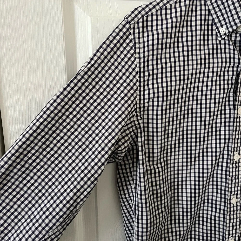 J. Crew Black and White Gingham Shirt